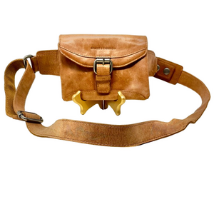 Spikes & Sparrow Leather Hip Bag Brandy Bronco